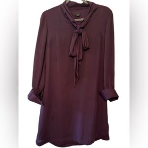 Ann Taylor Tie Neck Long Sleeved Dress XS